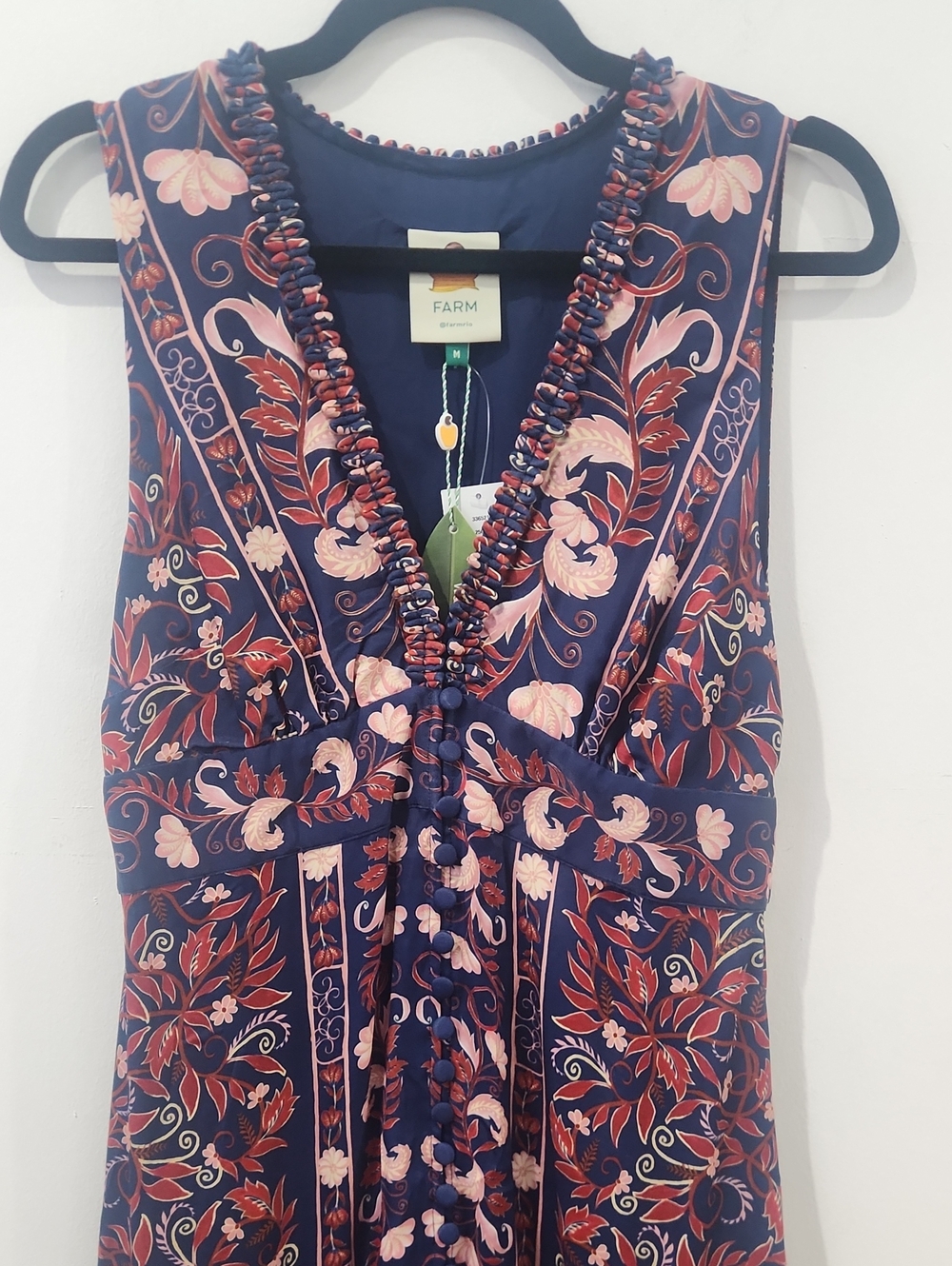 Farm Rio Boho Floral Scarf Midi Dress - Picture 5 of 15